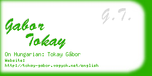 gabor tokay business card