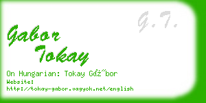 gabor tokay business card